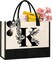 Personalized Initial Canvas Tote Bag – Letter K, Perfect for Birthday, Wedding, Beach & Gifts